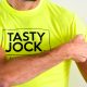 yellow tasty jock logo shirt